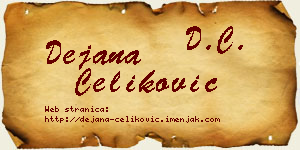 Dejana Čeliković vizit kartica